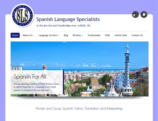 Website & Blog design for Spanish Language Specialists, By E-Success Ipswich