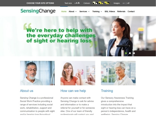 Sensing Change website - By E-Success, Ipswich